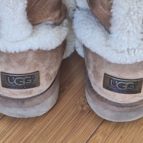 Ugg Carter Mid Calf Boots Carter Chestnut 1005803 Camel Tan Genuine Sheepskin 10 - Picture 3 of 16